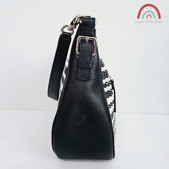 Kate Spade Cobble Hill Mylie Pebbled Leather Straw Rattan Hobo Shoulder Bag - Picture 4 of 16